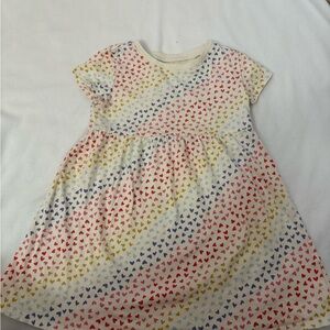 Old Navy Multicolor Heart Print Kids Dress